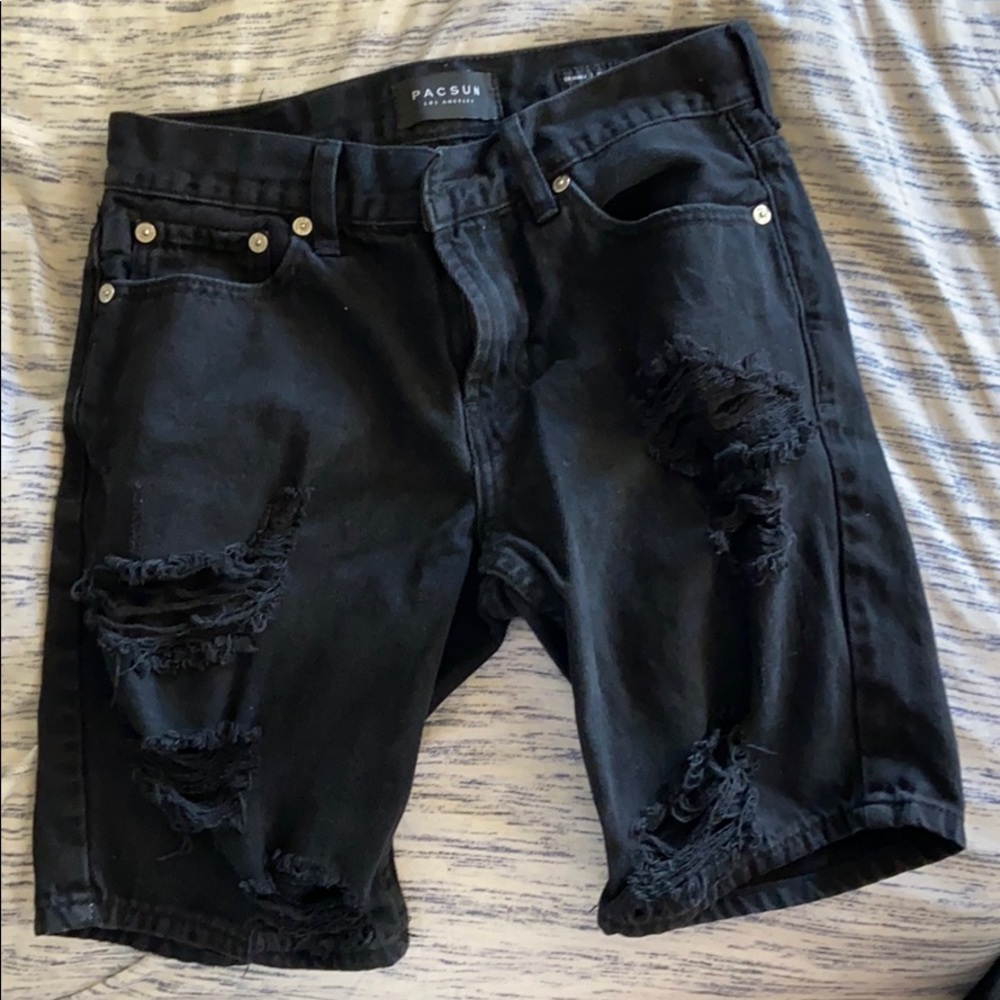PacSun ripped jean shorts